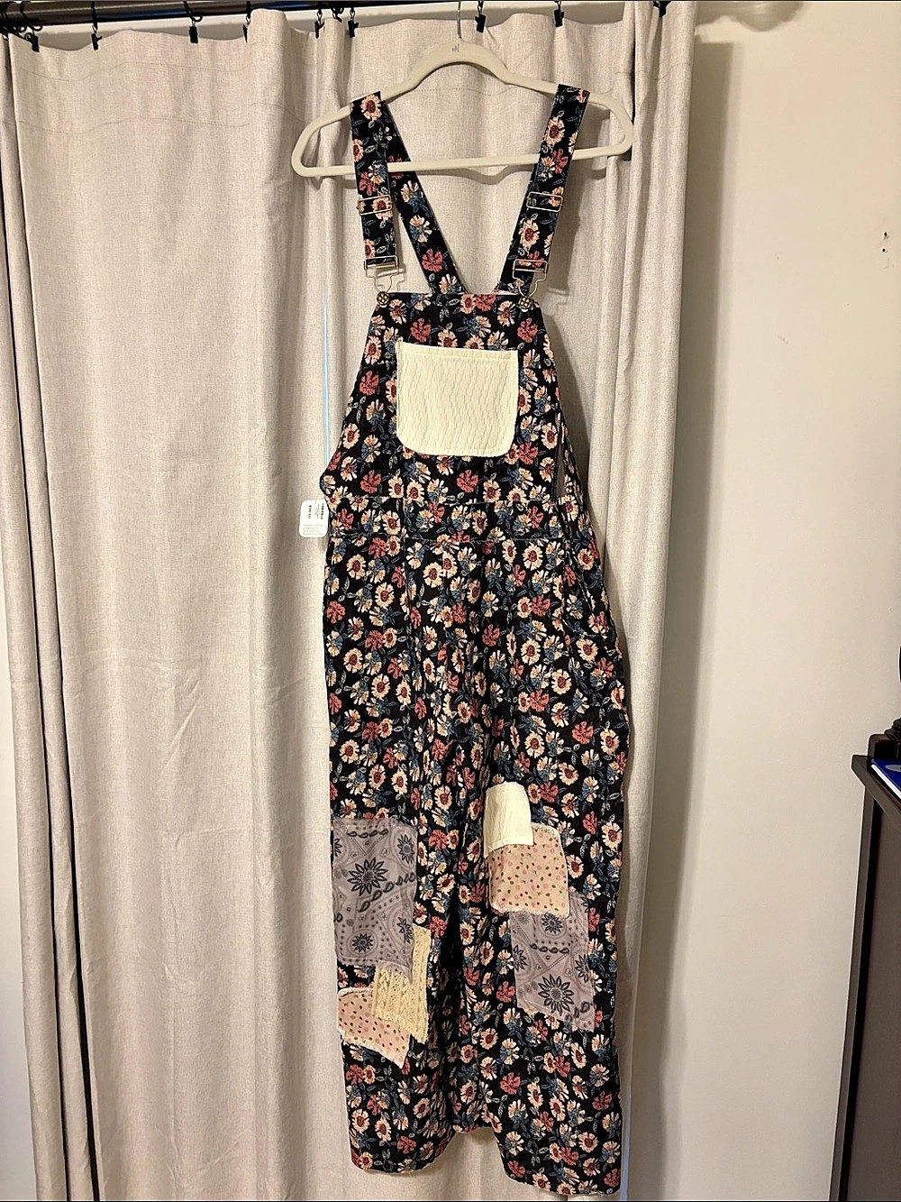 POL Floral Patchwork Jumpsuit Size Medium